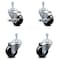 Service Caster 3 Inch Hard Rubber Wheel Swivel 3/8 Inch Threaded Stem Caster Brakes SCC, 2PK SCC-TS20S314-HRS-381615-2-TLB-2 - alternate 1